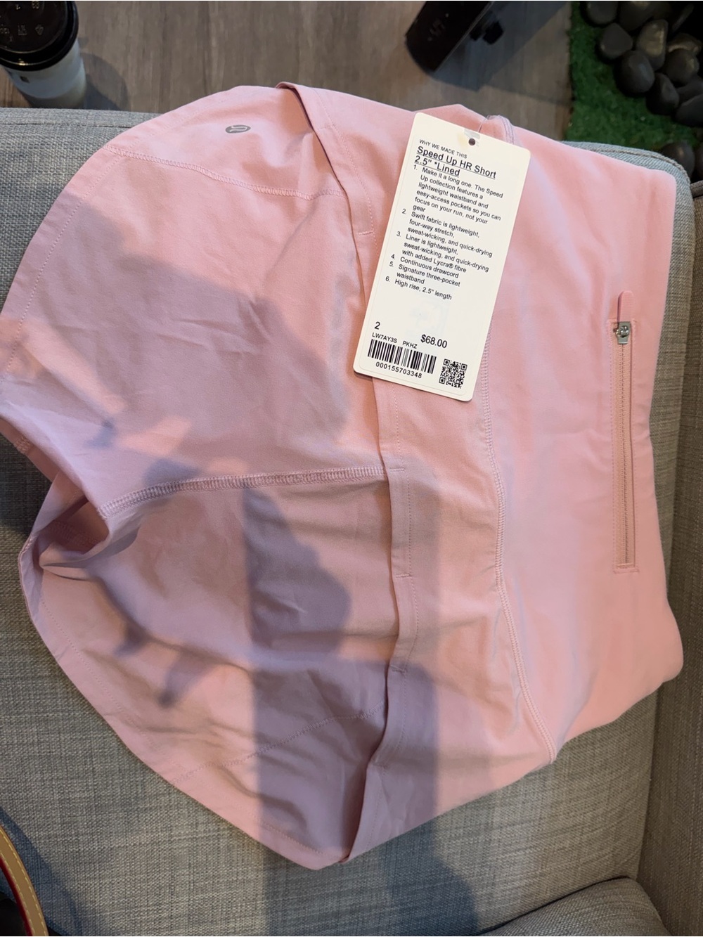 Lululemon Women’s Active Ruffle Hem Shorts - Light Pink - Picture 2 of 2